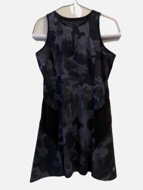 Flint Park Ace Tennis Dress Black Camo Large Pickleball Golf Athletic Dress